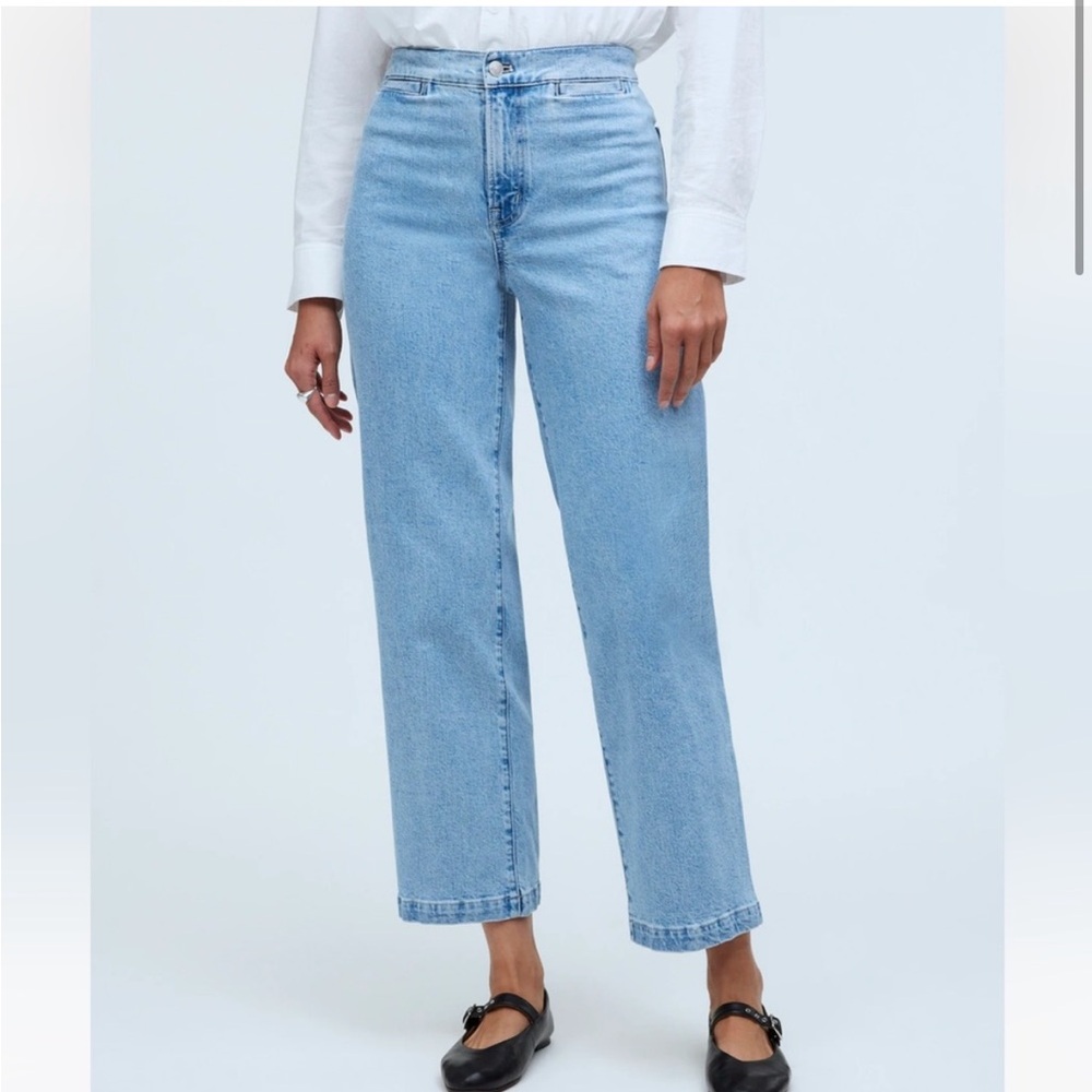 NWT Madewell The Emmett Wide-Leg Crop Jean: Welt Pocket Edition